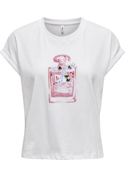 Kadın T-Shirt Beyaz 15320665 Onldorıs Lıfe S/s Bow Top