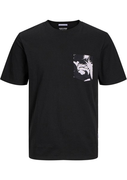Erkek T-Shirt Siyah 12255388 Joraruba Convo Pocket Tee