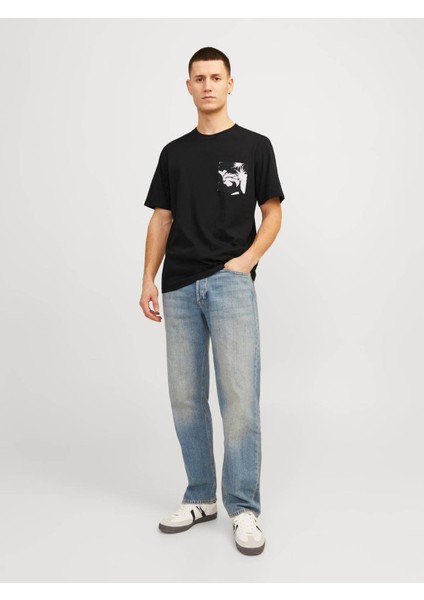 Erkek T-Shirt Siyah 12255388 Joraruba Convo Pocket Tee fırsatları
