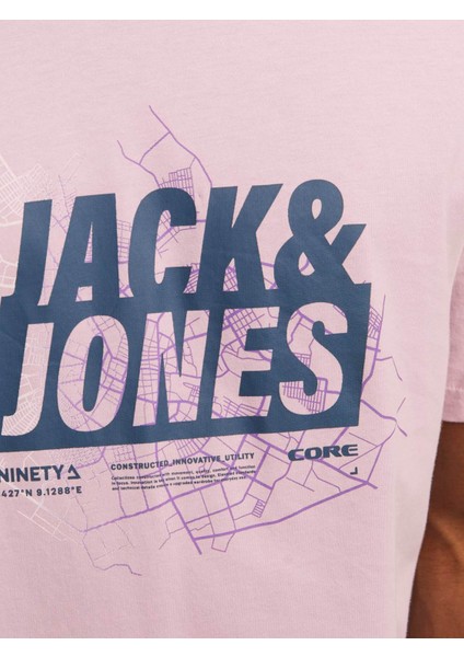 Jack & Jones Erkek T-Shirt Pembe 12257908  Jcomap Summer Logo Tee Ss