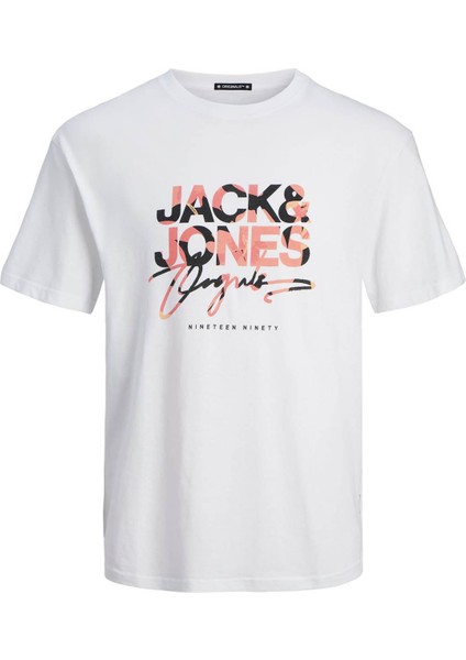Erkek T-Shirt Beyaz 12255517 Joraruba Aopbrandıng Tee Ss Crew Neck Ln