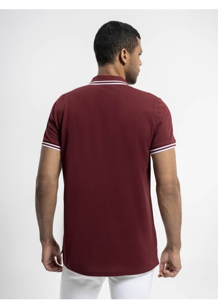 Erkek Polo Yaka T-Shirt Bordo LF2036702