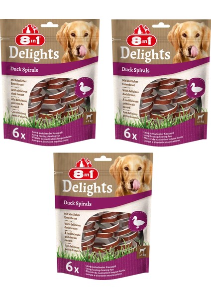 Delights Duck Spirals Ördekli Burgu Ödül 6 Lı x 3 Adet
