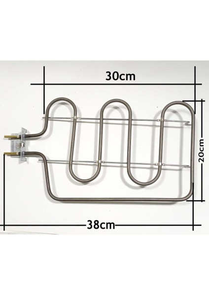 Çok Markaya Uyumlu Elektrikli Izgara Barbekü Rezistansı 38X20CM 2000W Paslanmaz Ci-Ni Türk Resistanz fiyatları
