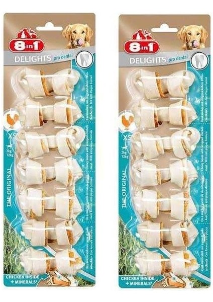 Delights Bones Pro Dental xs Köpek Ödül Kemiği 7 Li x 2 Adet