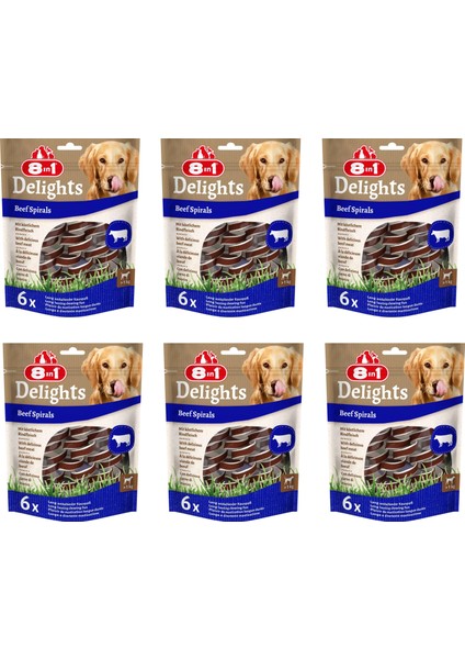 Delights Beef Spirals Biftekli Burgu Ödül 6 Lı x 6 Adet