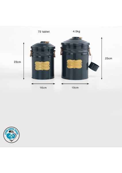 Galvaniz Lüx Metal 2'li Deterjan Kabı Kovası Ölçekli Çamaşır ve Bulaşık Deterjan Kutusu Deterjanlık Antrasit modelleri