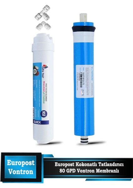 Su Arıtma Cihazı Filtresi Nsf Vontron Membran - Nsf Europost Tatlandırıcı 1840 Son Karbon