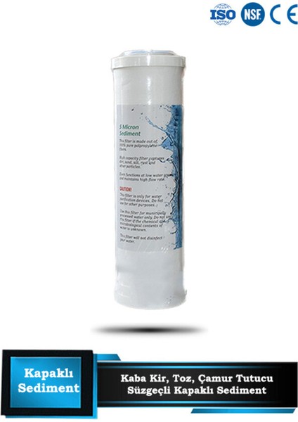 Açık Kasa Cihazına Uyumlu 12 Inç Kapaklı Spun Filtre