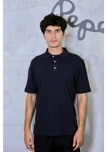 Erkek Pamuk Polo Yaka Büyük Beden Düz Battal T- Shirt