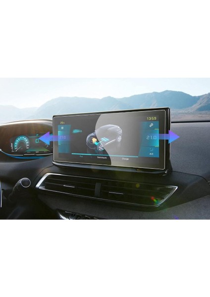 Peugeot 5008 10 Inç Ekran Koruyucu Multimedya Şeffaf Nano