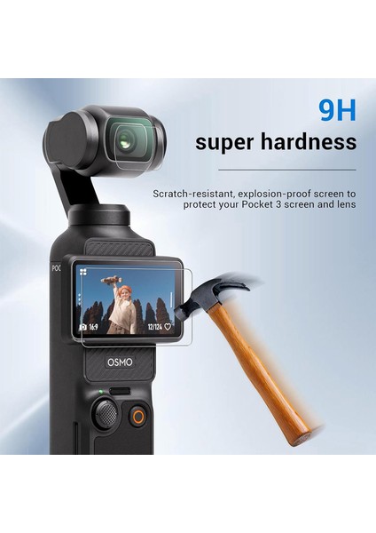 Dji Osmo Pocket 3 Için Cam Ekran Koruyucu Seti