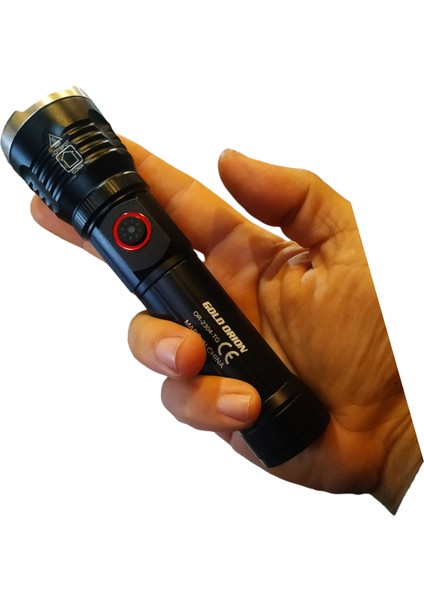 Gold Orion OR-2304-TG Zoomlu Güçlü USB Şarjlı 5000M El Feneri modelleri