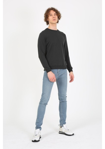 Gabon 625-07 Erkek Dar Kesim Dar Paça Likralı Kot Pantolon Gri