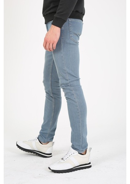 Gabon 625-07 Erkek Dar Kesim Dar Paça Likralı Kot Pantolon Gri fiyatları