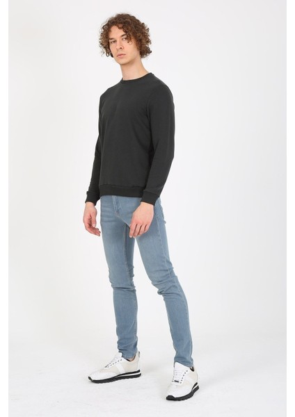 Gabon 625-07 Erkek Dar Kesim Dar Paça Likralı Kot Pantolon Gri modelleri