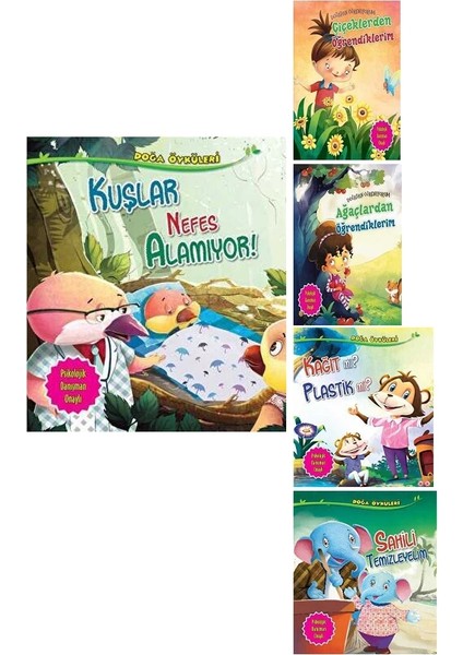 Kuşlar Nefes Alamıyor! - Çiçeklerden Öğrendiklerim - Ağaçlardan Öğrendiklerim - Sahili Temizleyelim - Kağıt mı? Plastik mi? 5 Kitap