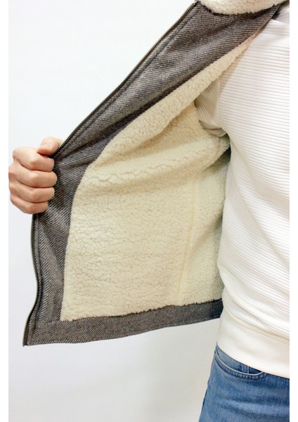 Caz 1041 Içi Kürklü Yakalı Kırçıllı Erkek Kaşe Mont fiyatları