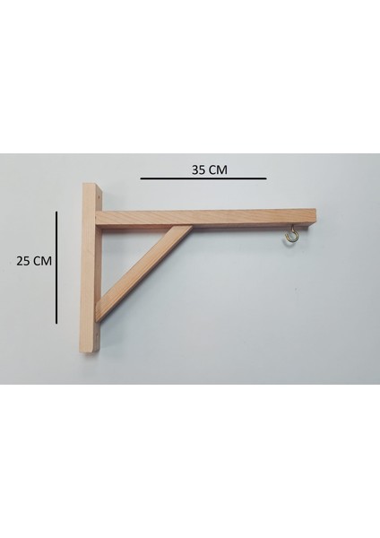 Taha Hamak Ahşap Saksı Fener Duvar Askısı 1 Adet ( Kanca Vida ve Dübel Hediyeli )
