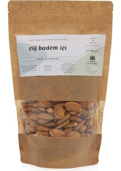 Yerli Çiğ Badem İçi Yeni Hasat Taptaze Ak Badem 200 g