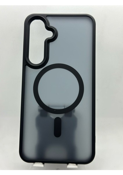 Galaxy S24 Puls ve S24 Uyumlu Kılıf Magsafe Şarj Özellik Şeffaf Arka Yüzey Benks Magclap Tpu Çerçeve