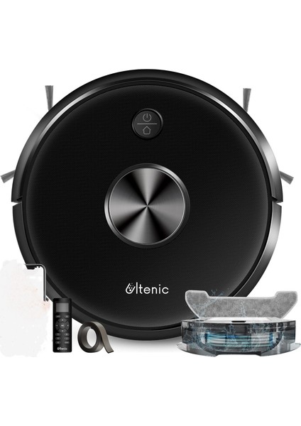 D5S Pro Vacuum & Mop Robot Süpürge, 3000PA, Siyah fiyatları