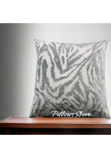 Zebra Desenli Mint Kırlent Kılıfı 45CM*45CM