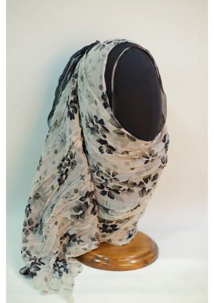 Gri Ve Siyah Renk Pamuklu Şal Eşarp indirimleri