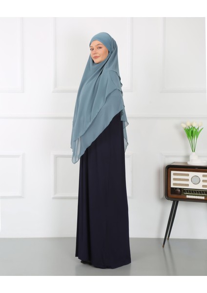 Mercan Hijab Üç Katlı Şifon Sufle Khimar