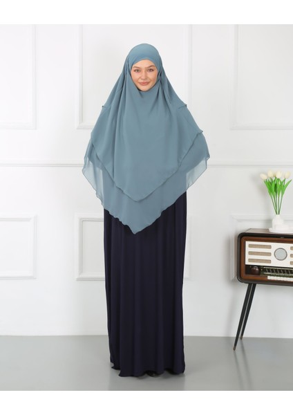 Mercan Hijab Üç Katlı Şifon Sufle Khimar Fiyatı