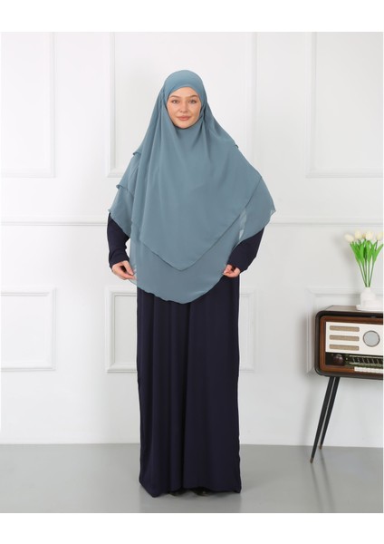 Mercan Hijab Üç Katlı Şifon Sufle Khimar