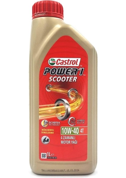Power 1 Scooter 4t 10W-40 1 Lt (2024) -Castrol