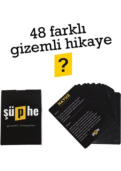 Şüphe Dedektiflik Oyunu - Evet Hayır Oyunu -Dedektif Oyunu - Zeka Oyunu - Kutu Oyunu - Kart Oyunu