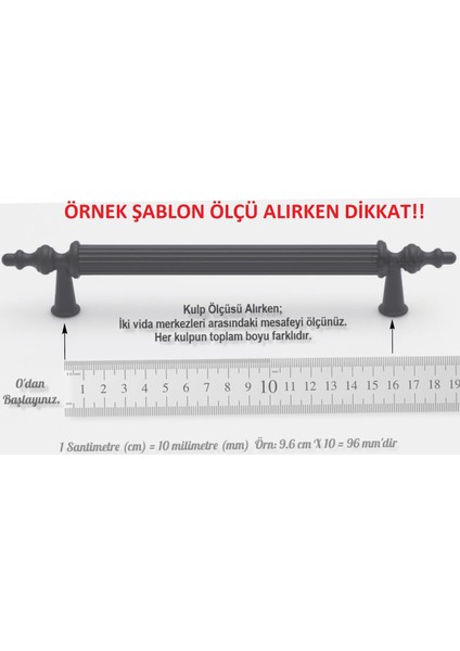 Plastik Efsun Kulp 160 mm 10 Adet Siyah Mobilya Kulp Dolap Kulp modelleri