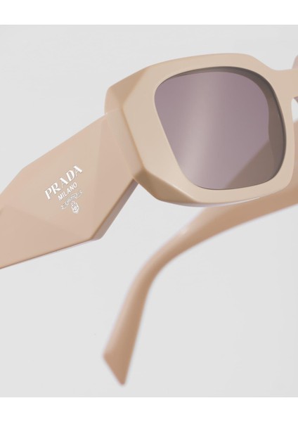 17W VYJ-6X1 49-20 Kadın Güneş Gözlüğü – Bej Asetat Çerçeveli, UV400 Mat Kahverengi Cam fiyatları