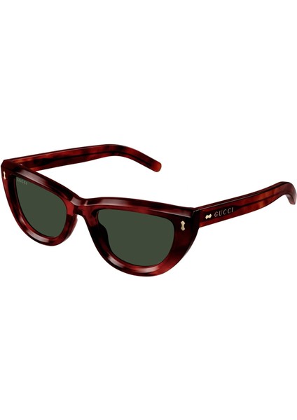 GG1521S 002 51-20 Kadın Yeşil Mat Camlı Kahverengi Asetat Cat Eye Güneş Gözlüğü fiyatları