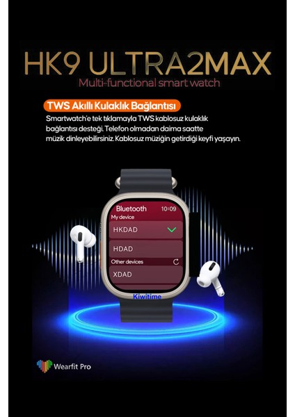 Watch Hk9 Ultra 2 Max Gen 4 Amoled Ekran Ios Android Uyumlu Akıllı Saat