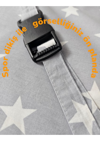 Balenli Gri yıldızlar Emzirme önlüğü 100x80 cm fırsatları