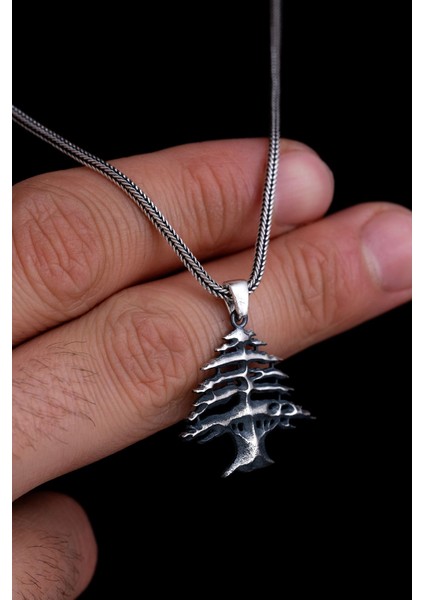 Erkek Gümüş Kolye - Hayat Ağacı Figürlü Gümüş Erkek Kolye