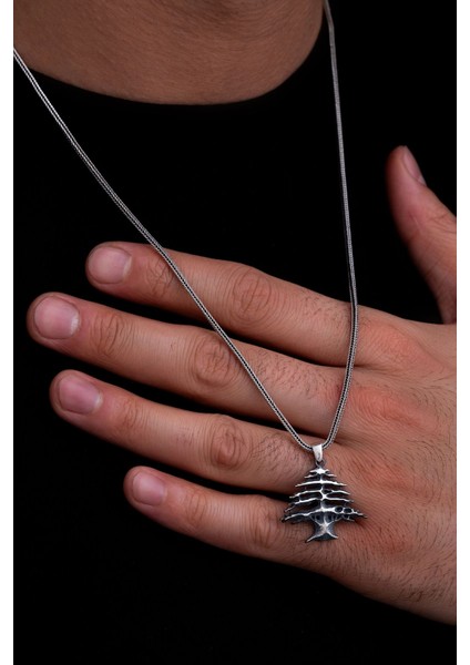 Erkek Gümüş Kolye - Hayat Ağacı Figürlü Gümüş Erkek Kolye modelleri