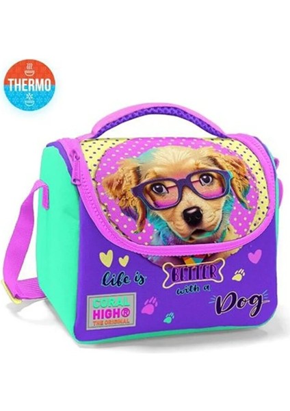 Coral High Kids Pembe Köpek Desenli Thermo Beslenme Çantası 11752