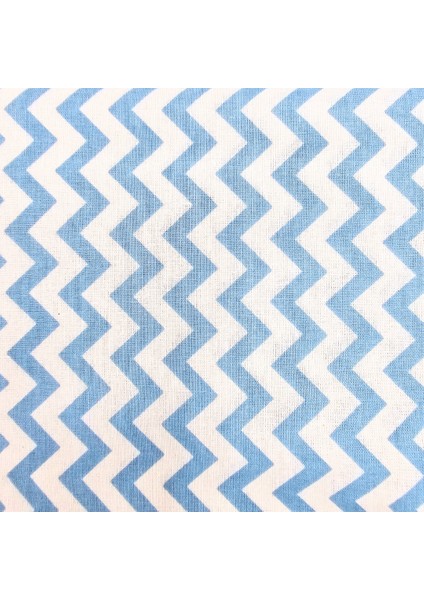 Mavi Zikzaklı Tek Kişilik Çarşaf Seti | %100 Pamuklu Ranforce | 2 Parça fırsatları