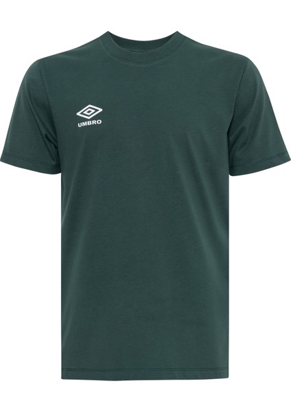 Erkek Yeşil Oversize Pamuk Bisiklet Yaka T-Shirt Umbro Simple Tee FF-0150