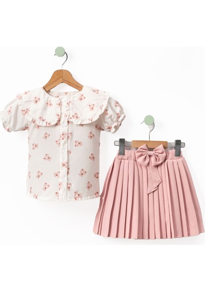 Ayıcık Desenli Pileli Etek 2 li takım - Açık Pembe fiyatları