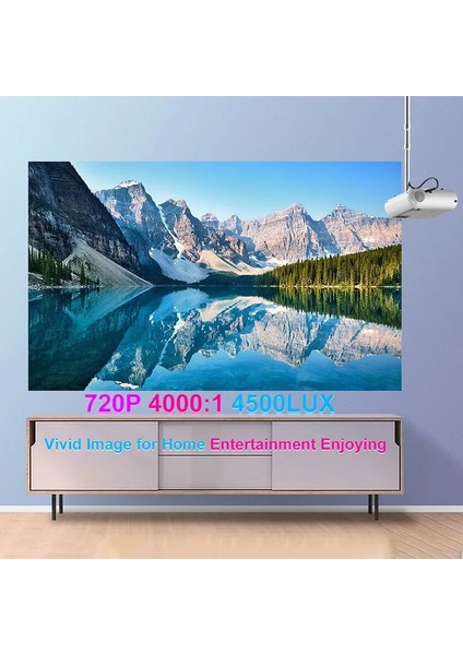 Taşınabilir Mini Projektör Akıllı Full Hd Projeksiyon Ev Ofis Için Çok Fonksiyonlu Kablosuz Video Projektör fırsatları
