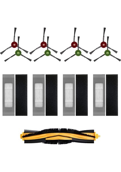 Ana Yan Fırça Hepa Filtre Deebot Ozmo N8 N8 + N8 Pro N8 Pro + Elektrikli Süpürge Filtre Aksesuarları Seti (Yurt Dışından)