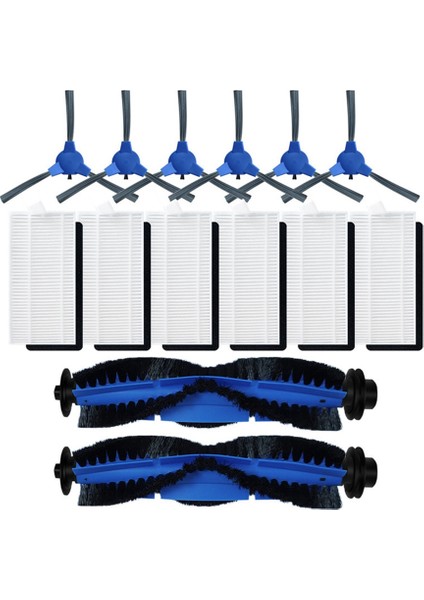 Robovac 11S, 12, 15T, 15C, 25C, 30, 30C, 35C Robot Temizleyici Bileşenleri Için Birincil Hepa Filtre Ana Yan Fırça (Yurt Dışından)