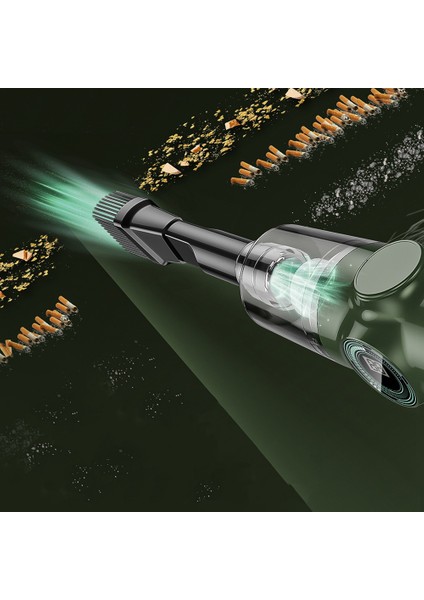 Kablosuz Araba Elektrikli Süpürge Taşınabilir Emme Otomobil El Toz Toplayıcı Makinesi Küçük Mini Toz Üfleyici-Yeşil (Yurt Dışından)