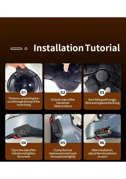 Motosiklet Kask Bluetooth Kulaklık Intercom Motor Kask Kulaklığı Su Geçirmez