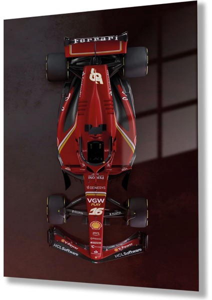 Temperli Gerçek Cam Tablo Ferrari Formula 1 Araba modelleri